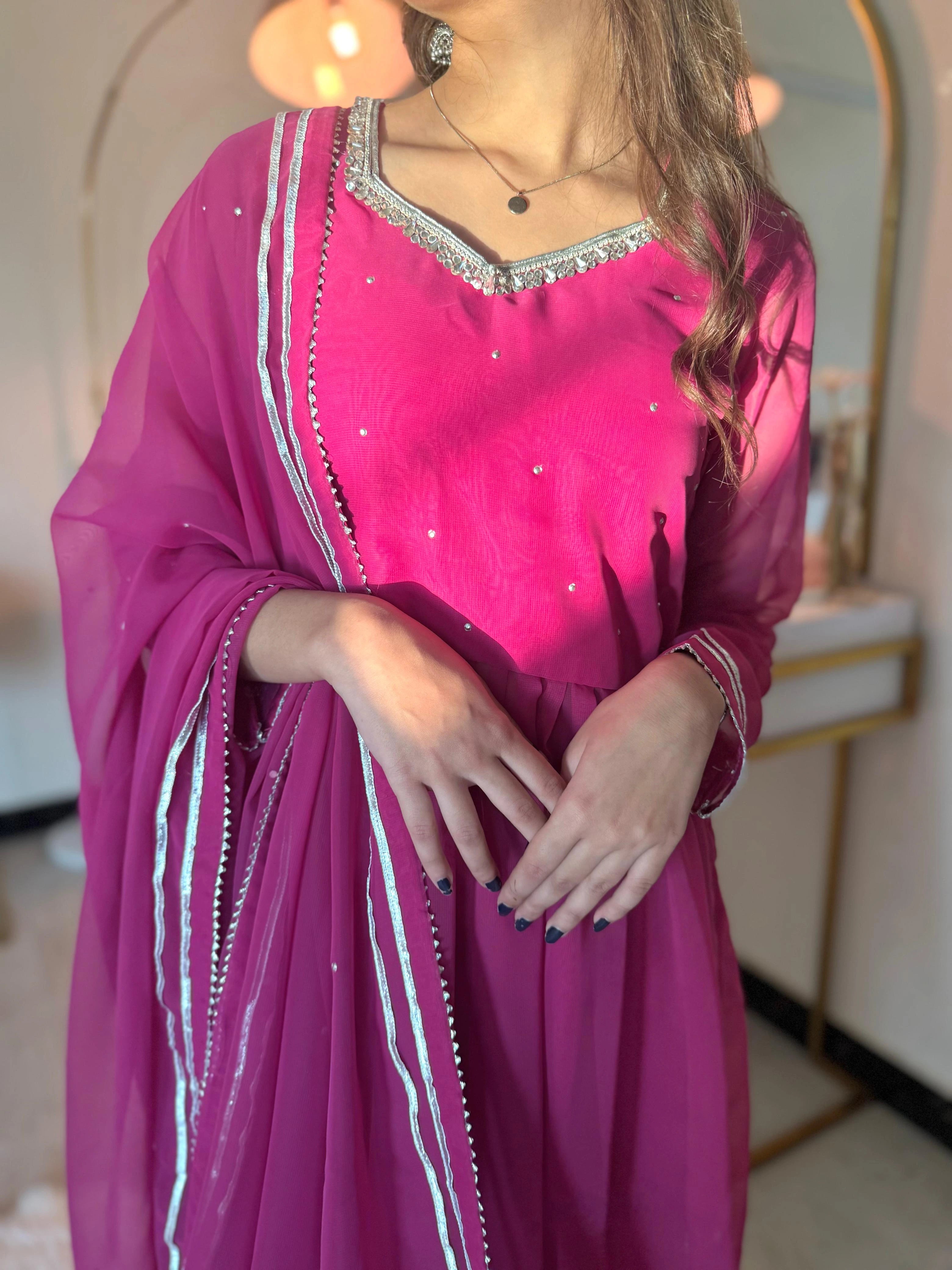 Rusty Anarkali Palazzo