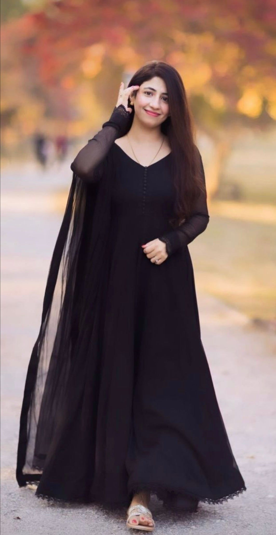 Black chiffon - Mataish Couture