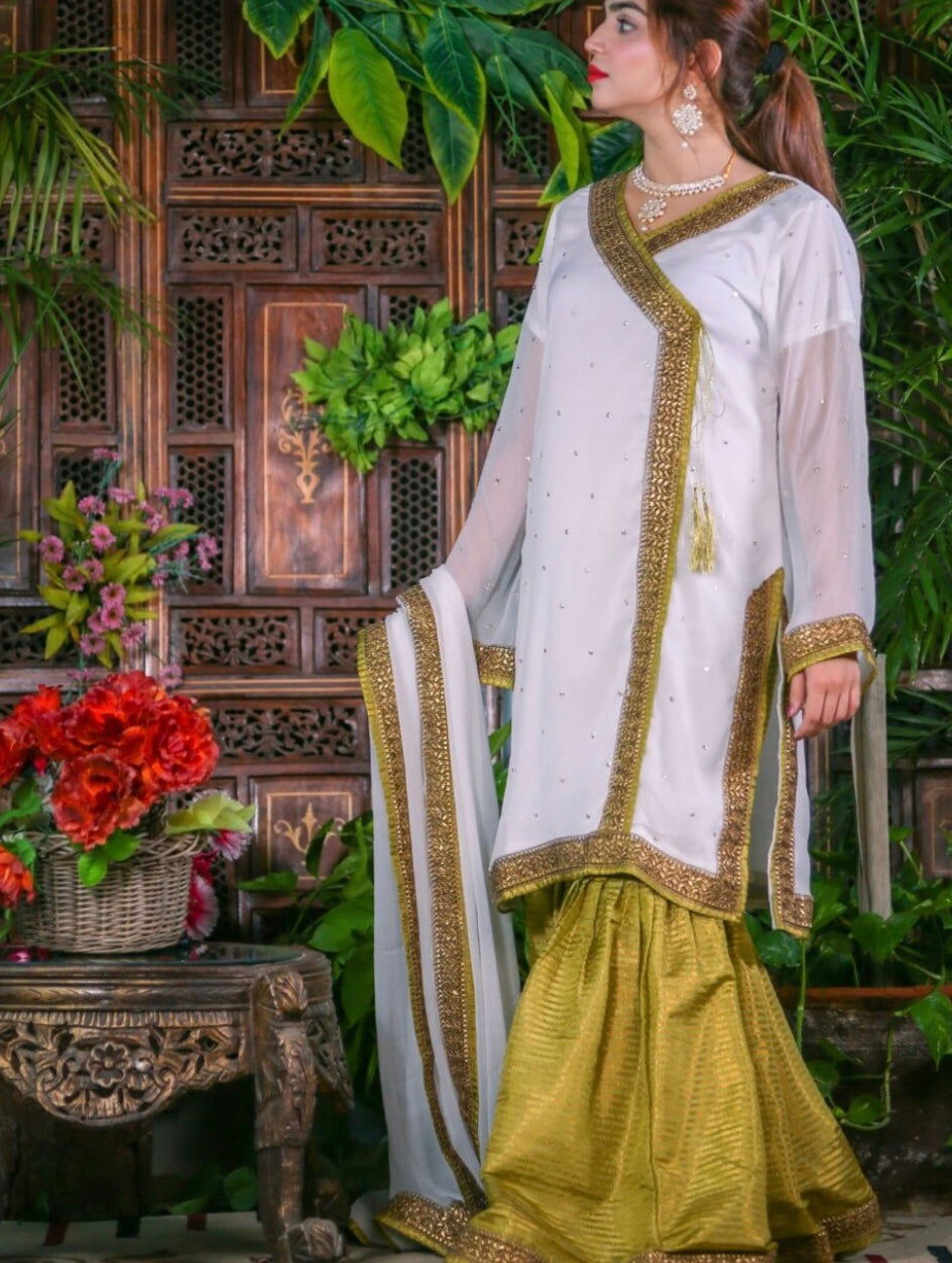 Lime White - Mataish Couture