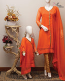 Orange Angarkha - Mataish Couture