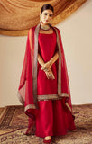 Red Raw Silk - Mataish Couture