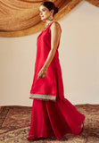 Red Raw Silk - Mataish Couture