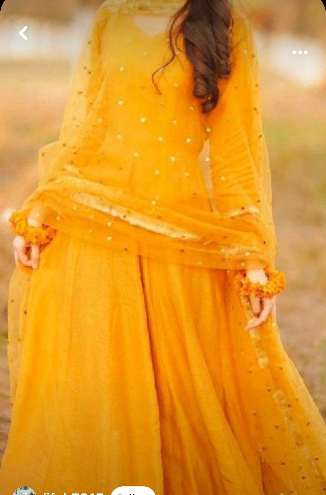 Mustard Yellow Chiffon Anarkali - Mataish Couture