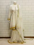 White Gold Gararah Dress - Mataish Couture