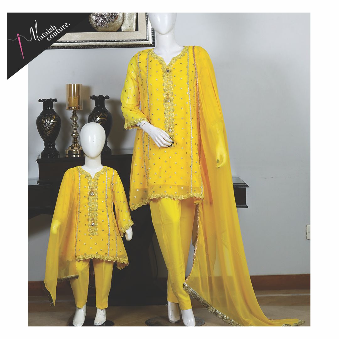 Yellow outfit - Mataish Couture